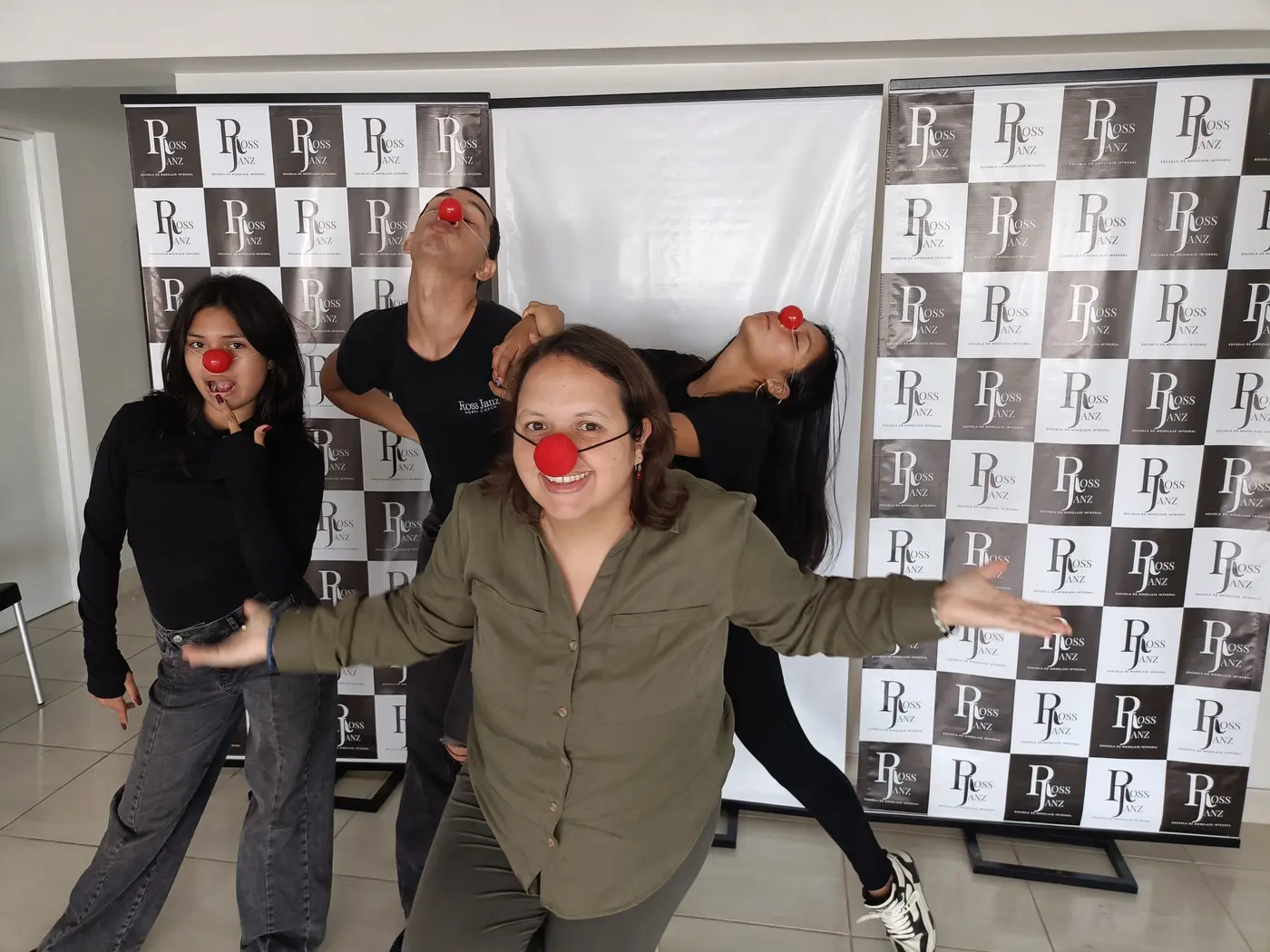Ejercicio con nariz de clown